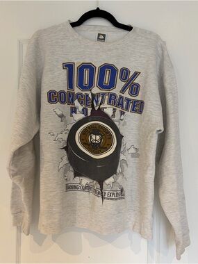 Vintage 1995 Big Ball Sports 100% Concentrated Hockey Crewneck Sweatshirt- Large